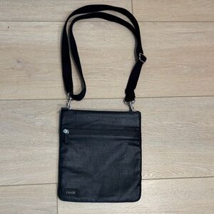 Nook Tablet Case Bag Pouch Purse with Crossbody Strap Black 2 Pockets